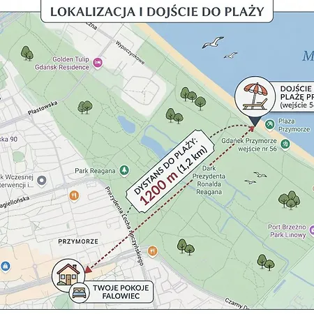 Pewnemetry - Falowiec, 1200 M Od Plazy, Slynny Najdluzszy Budynek